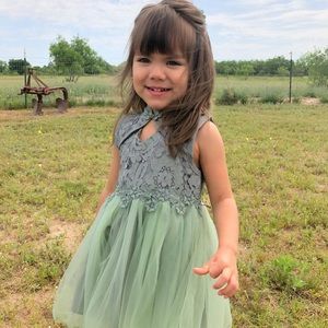 Chinese inspired tulle dress